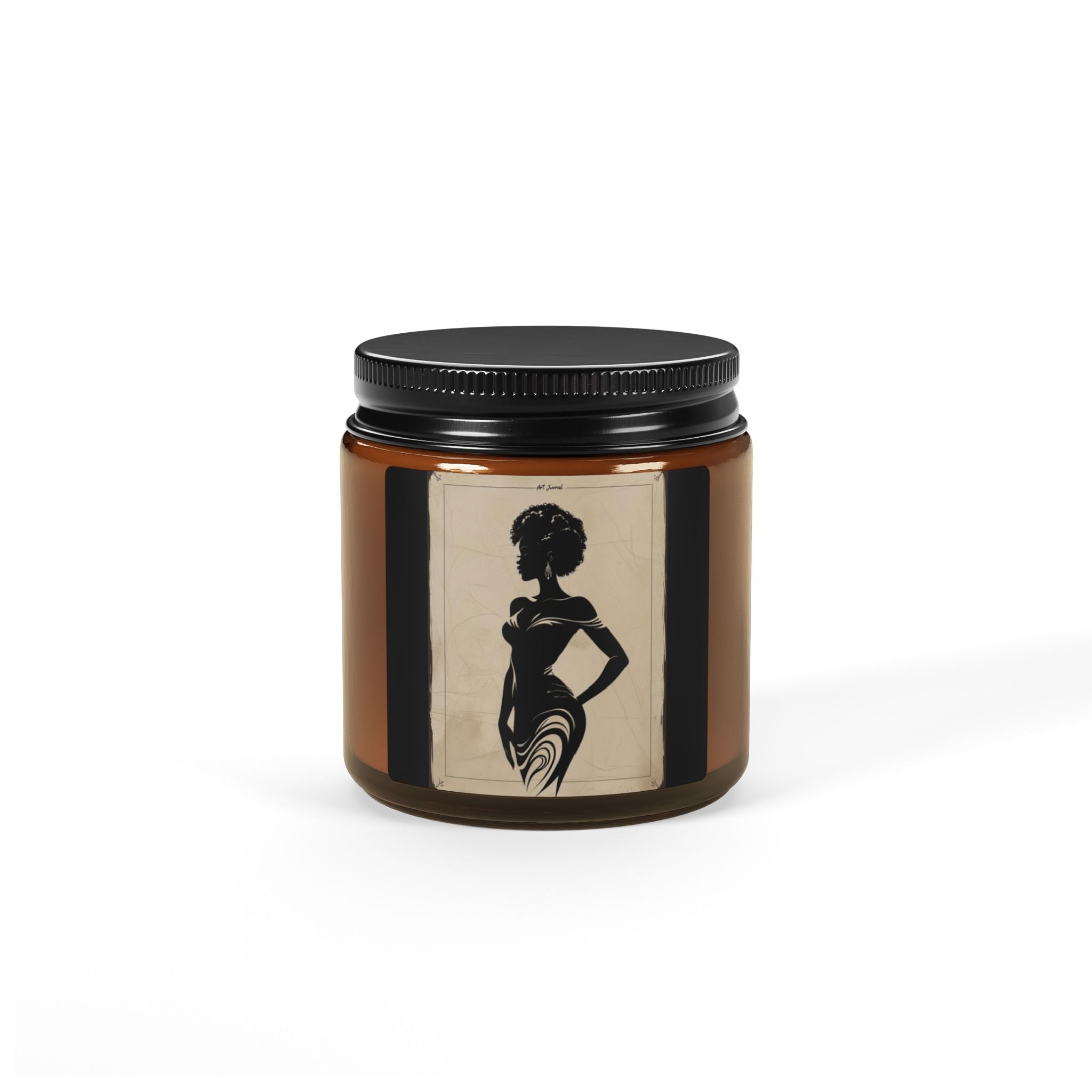 Scented Soy Candle (Multi-Size, Amber Jar) - Design 3